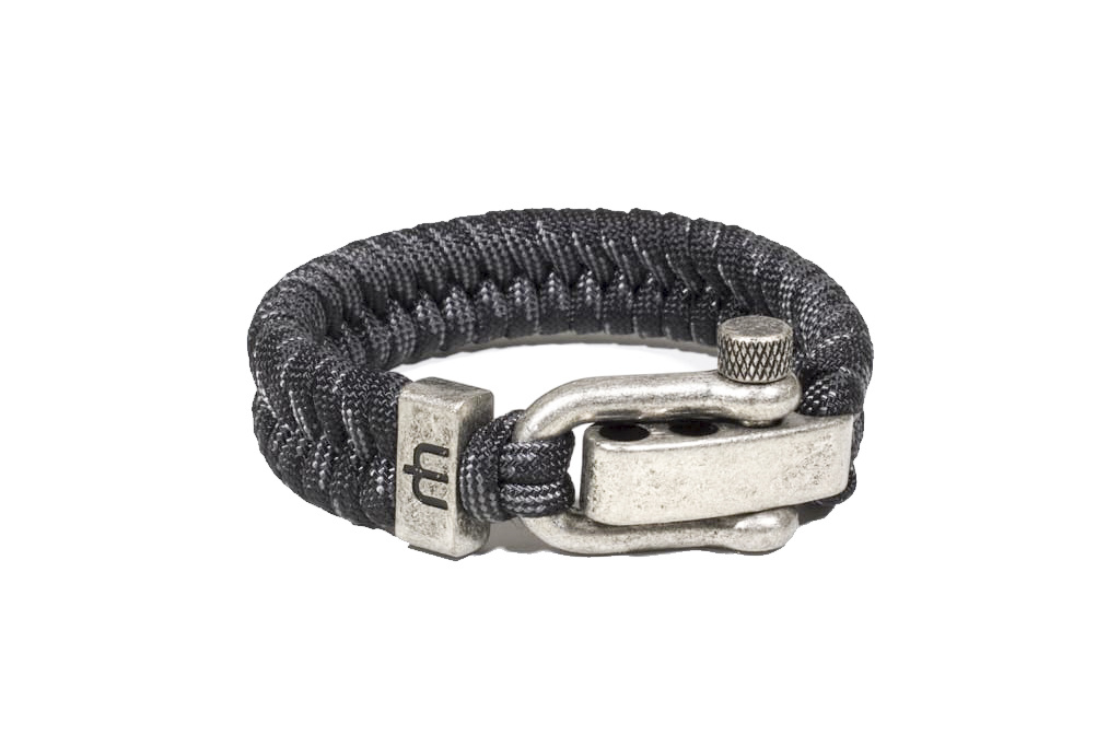 Musthef Dusty black & grey koord armband