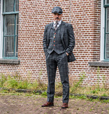 Shelby Brothers collection by Orange Fire 3-delig tweed pak Grey Overcheck Plaid Tweed