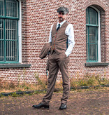 Shelby Brothers collection by Orange Fire 3-delig tweed pak Brown Beige Prince of Wales