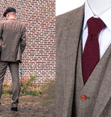 Shelby Brothers collection by Orange Fire 3-delig tweed pak Brown Beige Prince of Wales