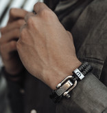 Musthef Dusty black & grey koord armband