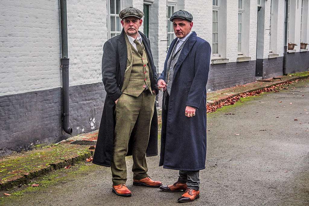 Urban Bozz 1920 English Long Overcoat  Navy