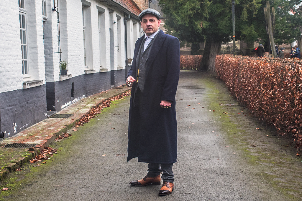 Urban Bozz 1920 English Long Overcoat  Navy