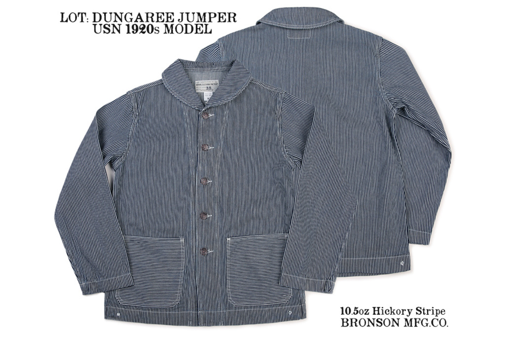 Bronson 1920 USN Hickory Stripe Collar Jacket