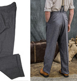 Revival 1942 Crosshatch Black Grey Highwaist Trousers