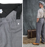 Revival 1942 Crosshatch Black Grey Highwaist Trousers