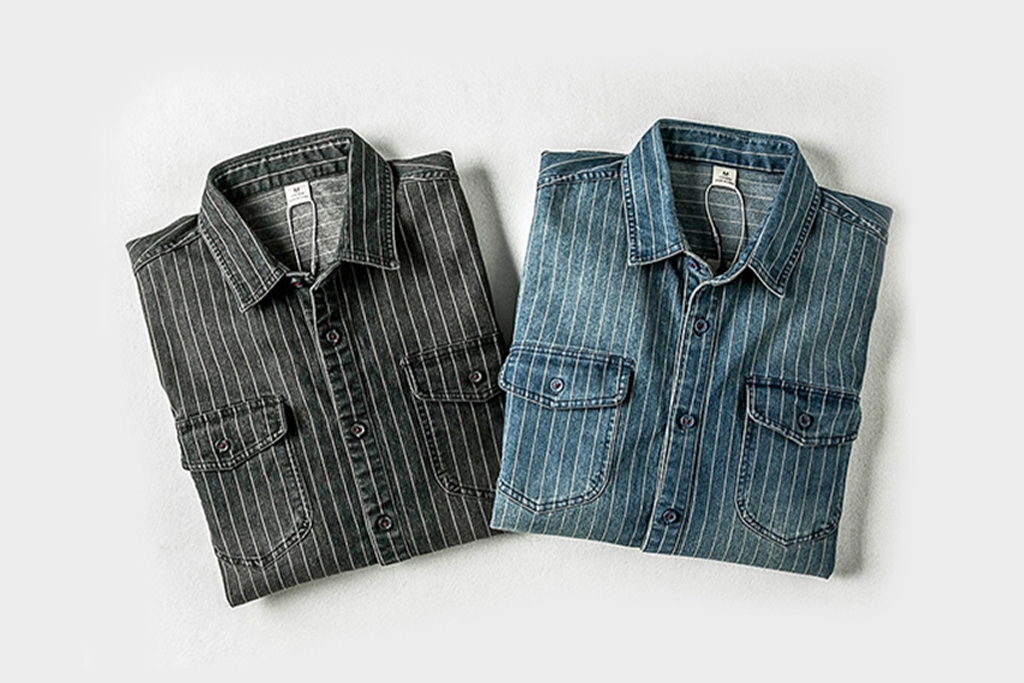 Maden 1937 Stone Wash Black Wabash Work Shirt