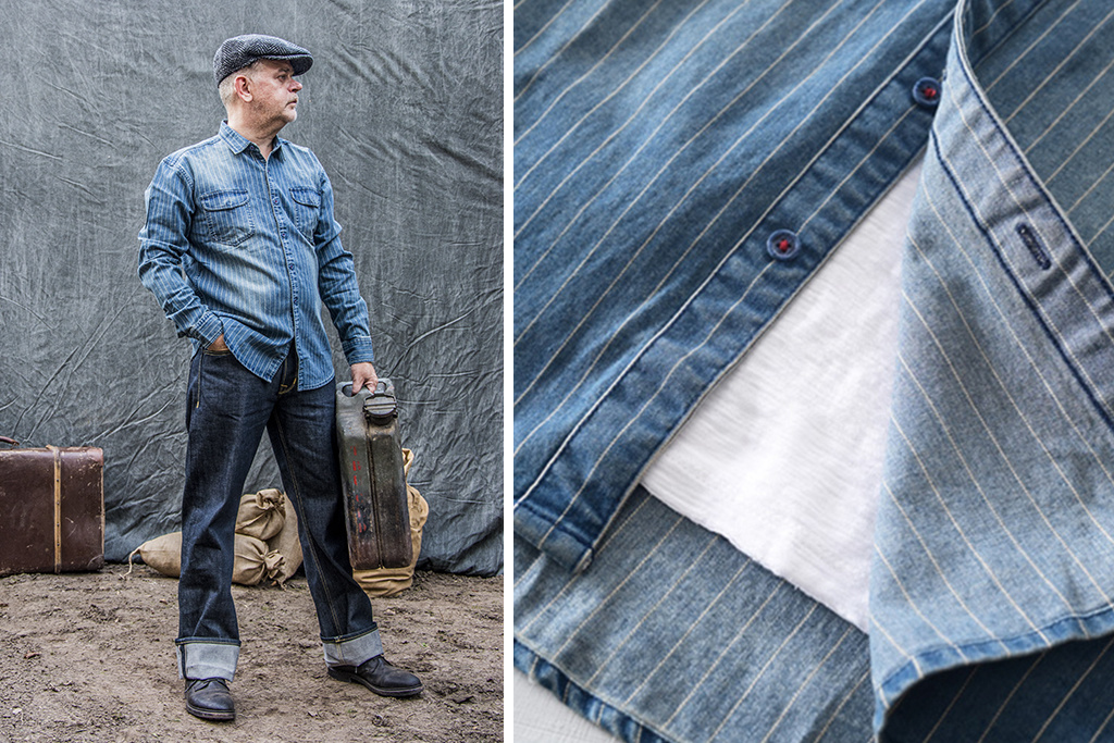 Maden 1937 Stone Wash Blue Wabash Work Shirt