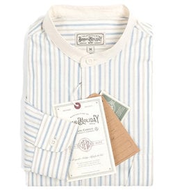 The Boogie Holiday & Co. 1920 Authentic Ivory-Blue Stripe shirt