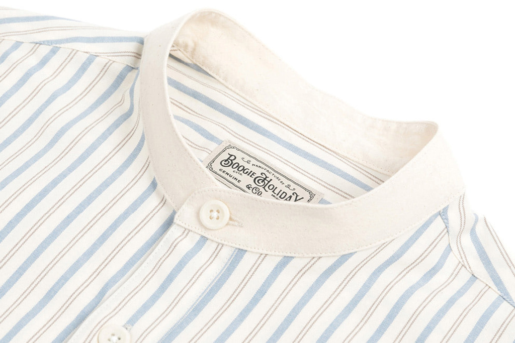 The Boogie Holiday & Co. 1920 Authentic Ivory-Blue Stripe shirt