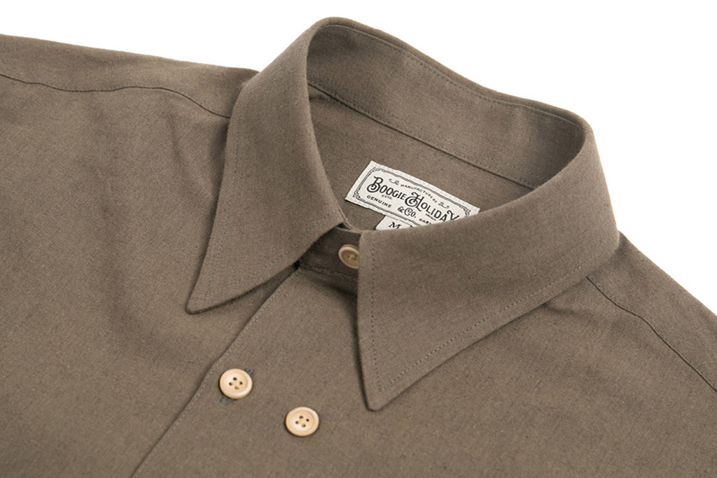 The Boogie Holiday & Co. 1931 Double Breasted Workwear Shirt Khaki