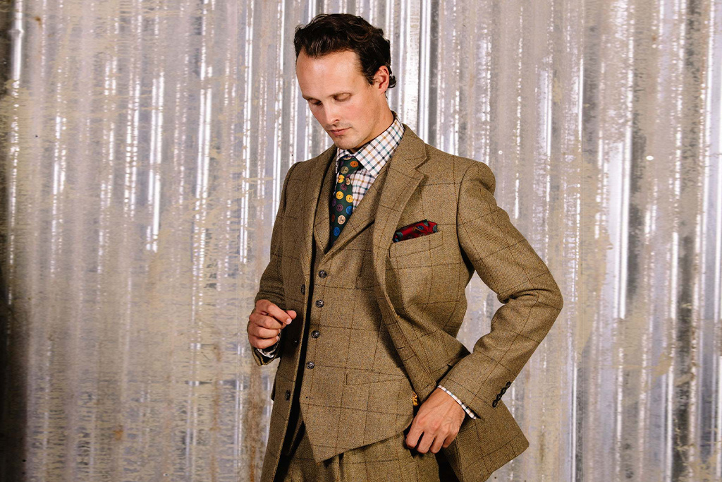 Jack Martin 3-delig Tweed Suits Confectie Jack Martin London