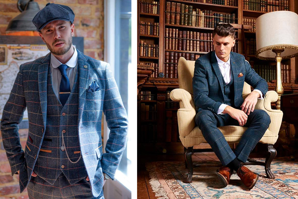 Marc Darcy 3-delig Tweed Suits Confectie Marc Darcy