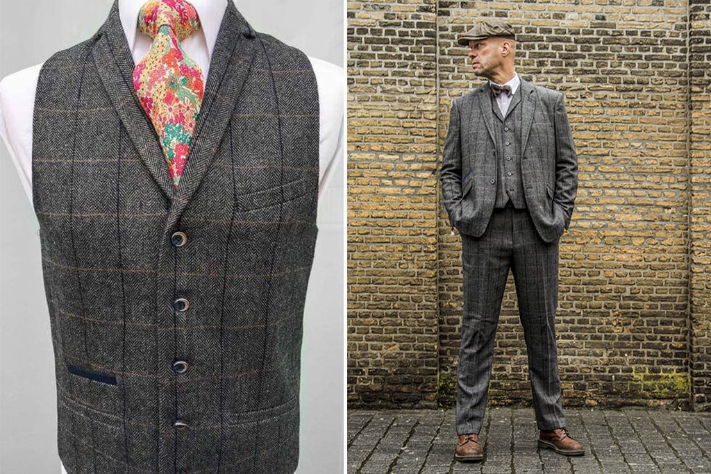 House of Cavani 3-delig tweed pak Ashford