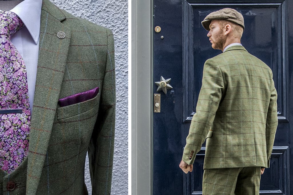 Marc Darcy 3-delig tweed pak Salisbury