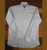 Revival Blue London Stripe 40s Spearpoint Tab Collar Shirt