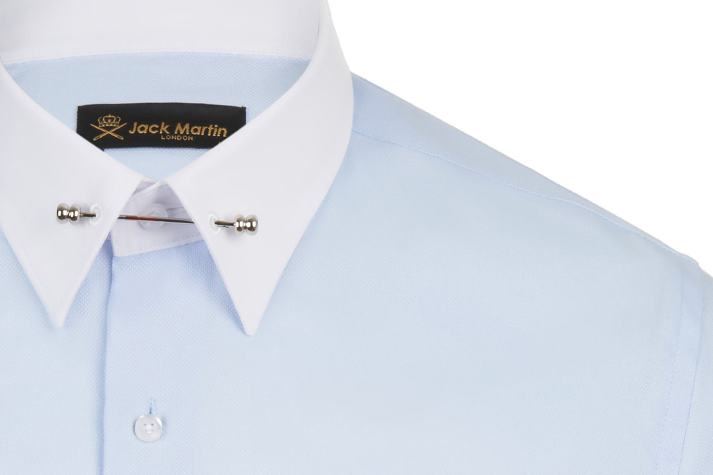 Jack Martin Blue Oxford Pin Collar shirt