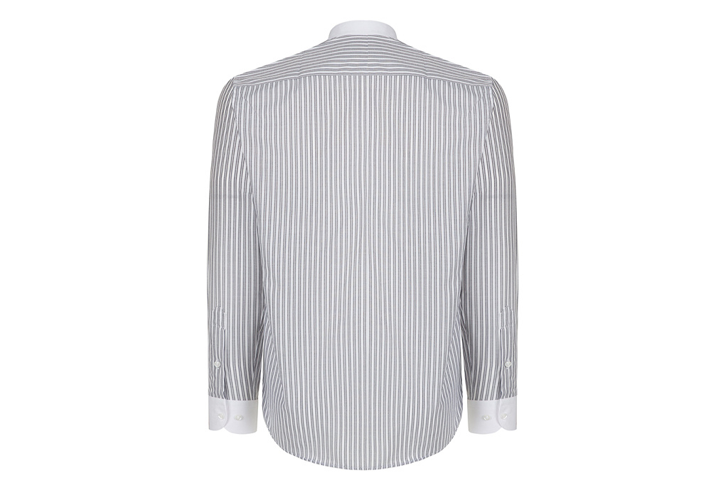 Jack Martin Grey Two Tone Grandad Collar shirt