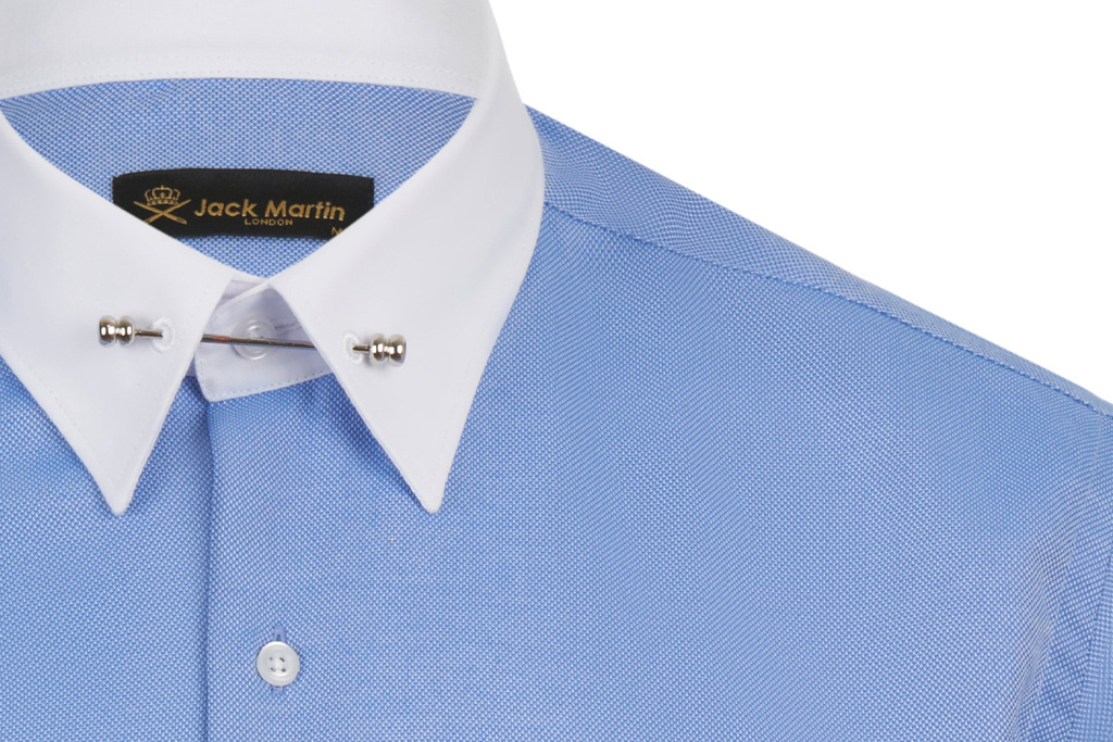 Jack Martin Royal Blue Oxford Pin Collar shirt