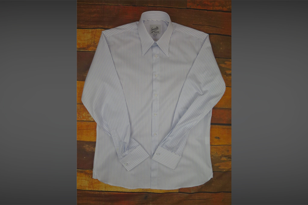 Revival Blue York Stripe 40s Spearpoint Collar Shirt