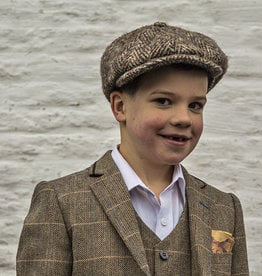 Alfonso d'Este Kids cap Brown mix Herringbone