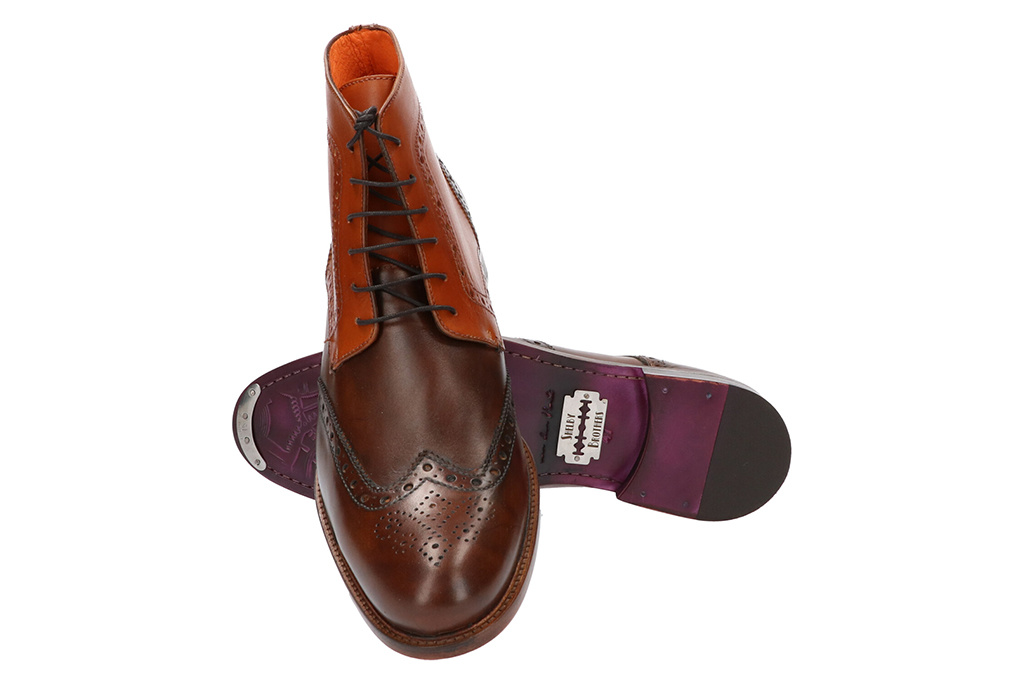 Master Pieces Handpainted Brogues Coffee Cream