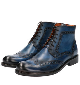 Master Pieces Shelby Handpainted Brogues Blue Tones