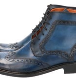 Master Pieces Shelby Handpainted Brogues Blue Tones