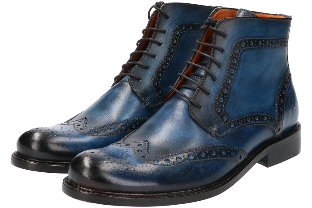 Master Pieces Shelby Handpainted Brogues Blue Tones