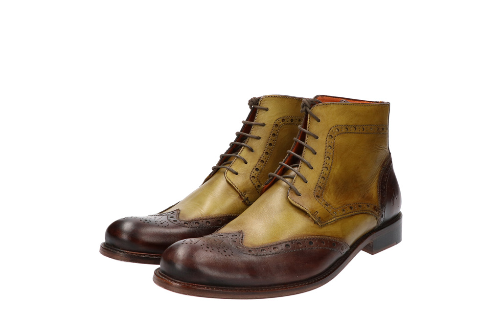 Master Pieces Shelby Handpainted Brogues Green Brown