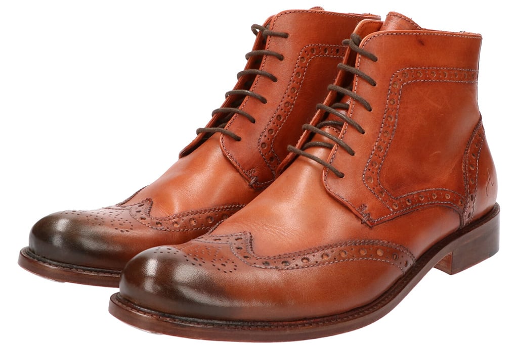 Master Pieces Shelby Handpainted Brogues Orange Brown