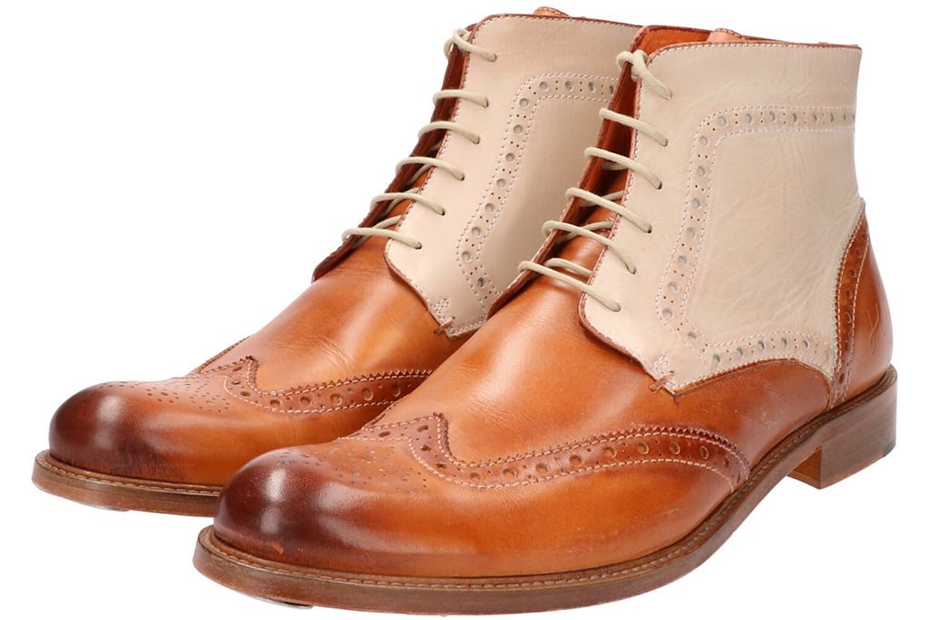 Master Pieces Shelby Handpainted Brogues Triple Tone Tan Brown