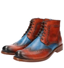 Master Pieces Shelby Handpainted Brogues Triple Tone Brown Blue