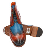 Master Pieces Shelby Handpainted Brogues Triple Tone Brown Blue