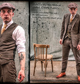Shelby Brothers collection by Orange Fire Classic Retro Brown Chalk Stripe 3-delig tweed pak