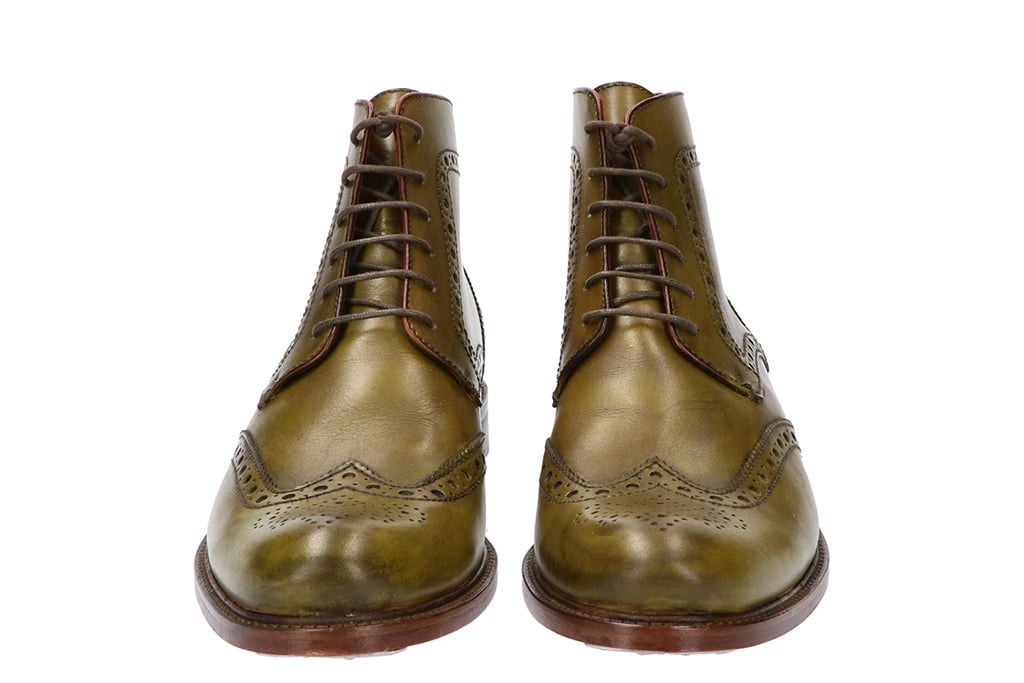 Master Pieces Shelby Handpainted Brogues Green Tones