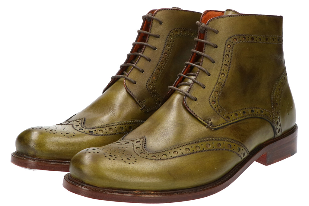 Master Pieces Shelby Handpainted Brogues Green Tones