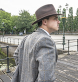 Shelby Brothers collection by Orange Fire 3-delig tweed pak Grey Beige Windowpane Tweed