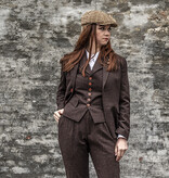 Betty Bozz suits 3-delig tweed pak Dark-Brown Tattersall Tweed