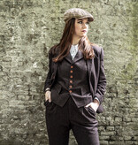 Betty Bozz suits 3-delig tweed pak Dark-Brown Tattersall Tweed