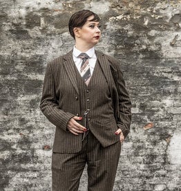 Betty Bozz suits Betty suit Brown Chalk Stripe