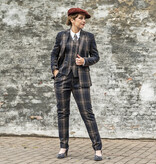 Betty Bozz suits Midnight Blue Plaid 3-delig tweed dames pak