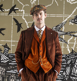 Urban Bozz 3-delig Corduroy suit in Brown Orange