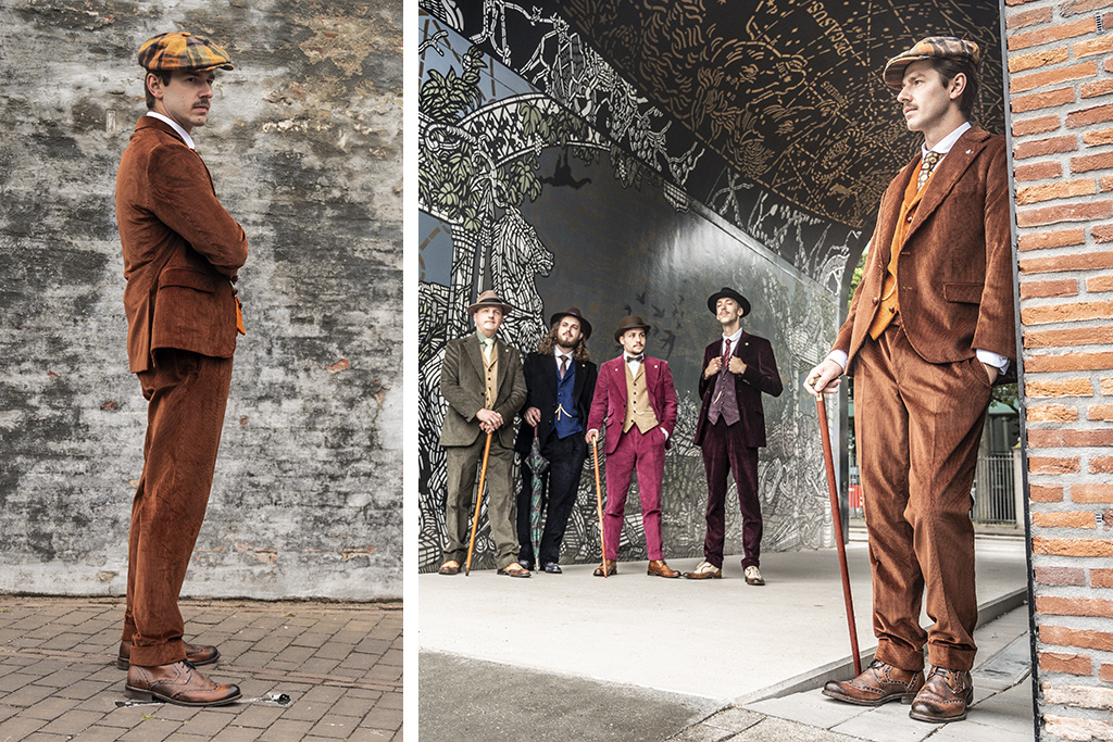 Urban Bozz Brown Orange | Corduroy suit