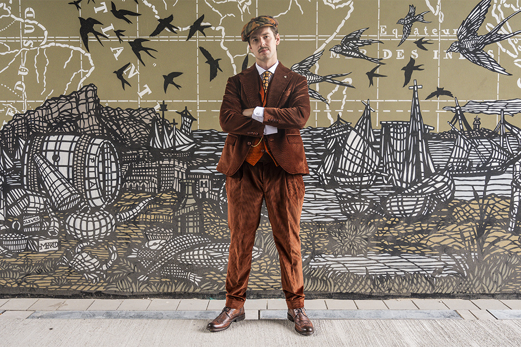 Urban Bozz Brown Orange | Corduroy suit