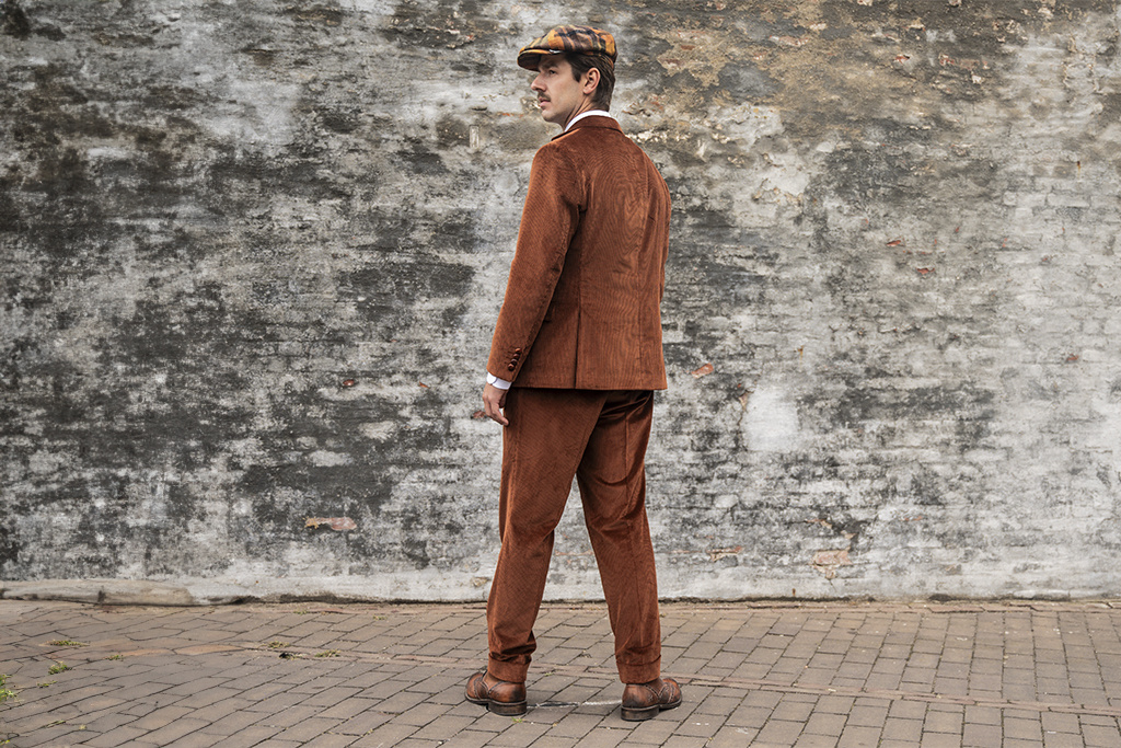 Urban Bozz Brown Orange | Corduroy suit