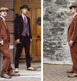 Urban Bozz 3-delig Corduroy suit in Brown Orange
