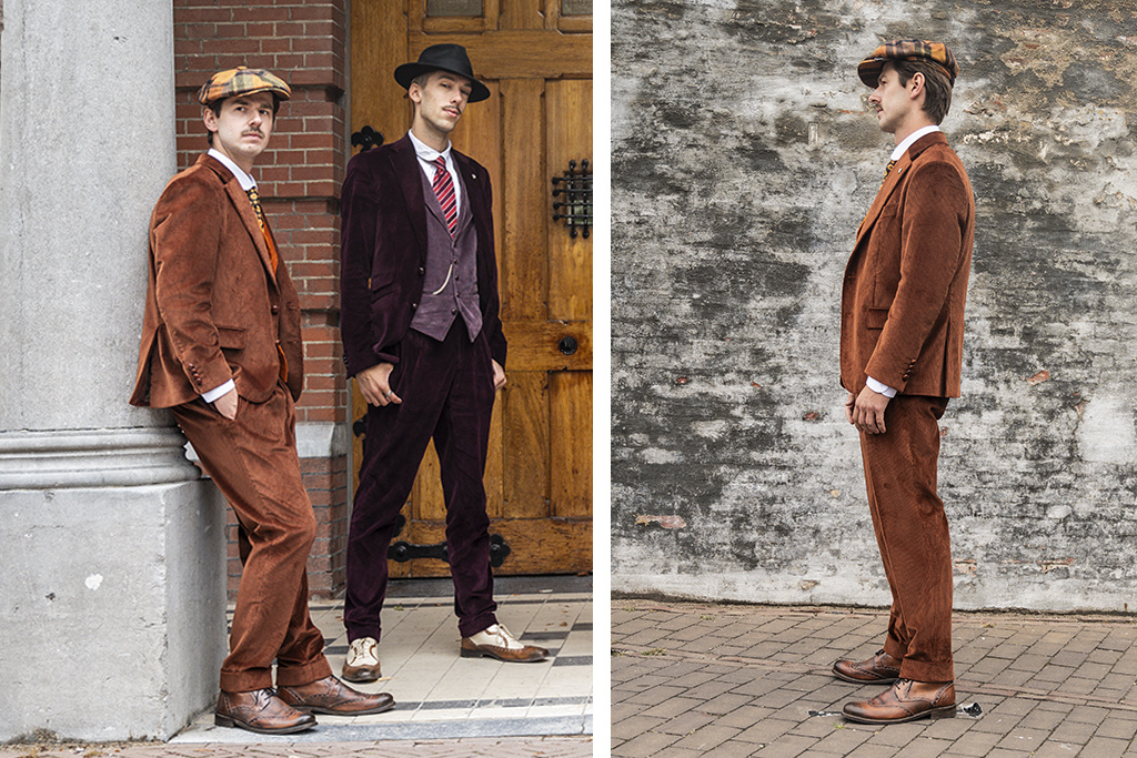 Urban Bozz Brown Orange | Corduroy suit