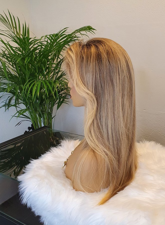 Honeycomb Princess - Frontal Wig Blonde 16" Raw Indian Hair