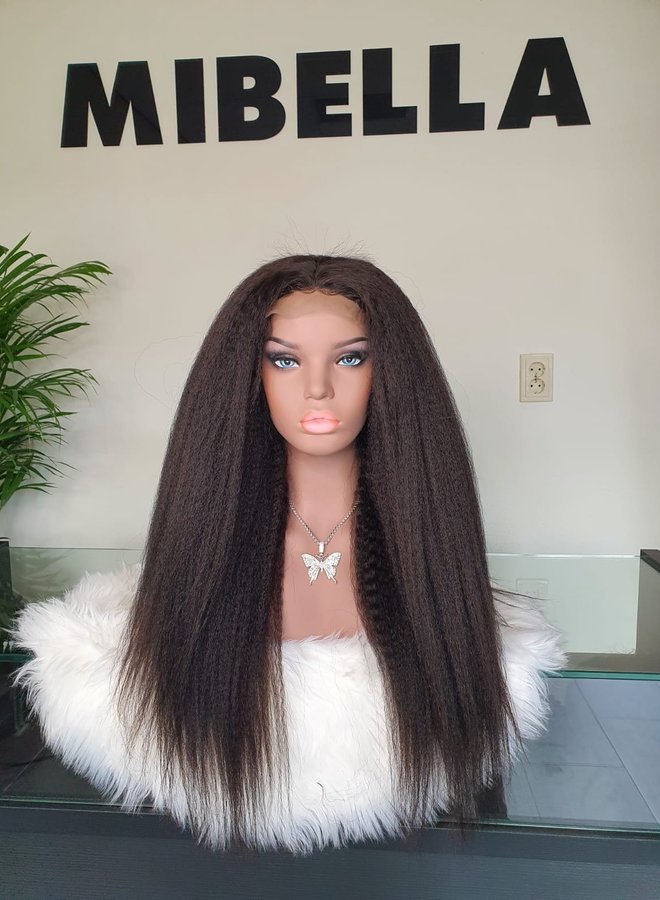 Truly Diane - Closure Wig Kinky Straight 22" - Made with 100% Raw Vietnamese Hair